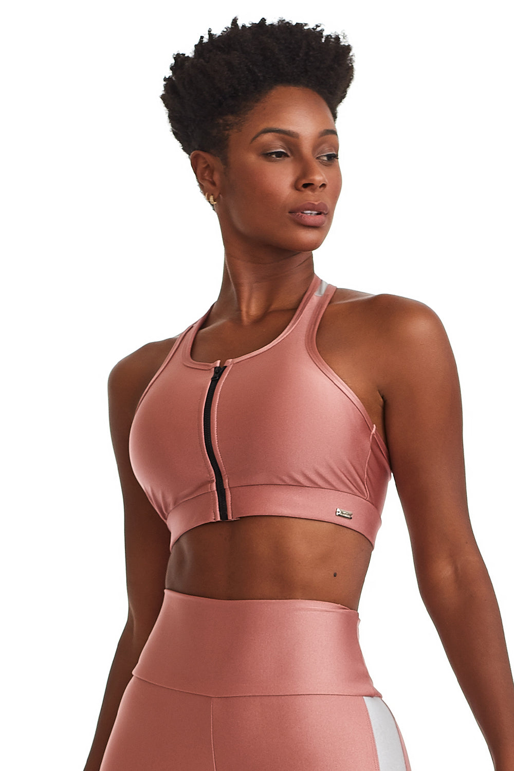 Top Sportive Zipper Rose