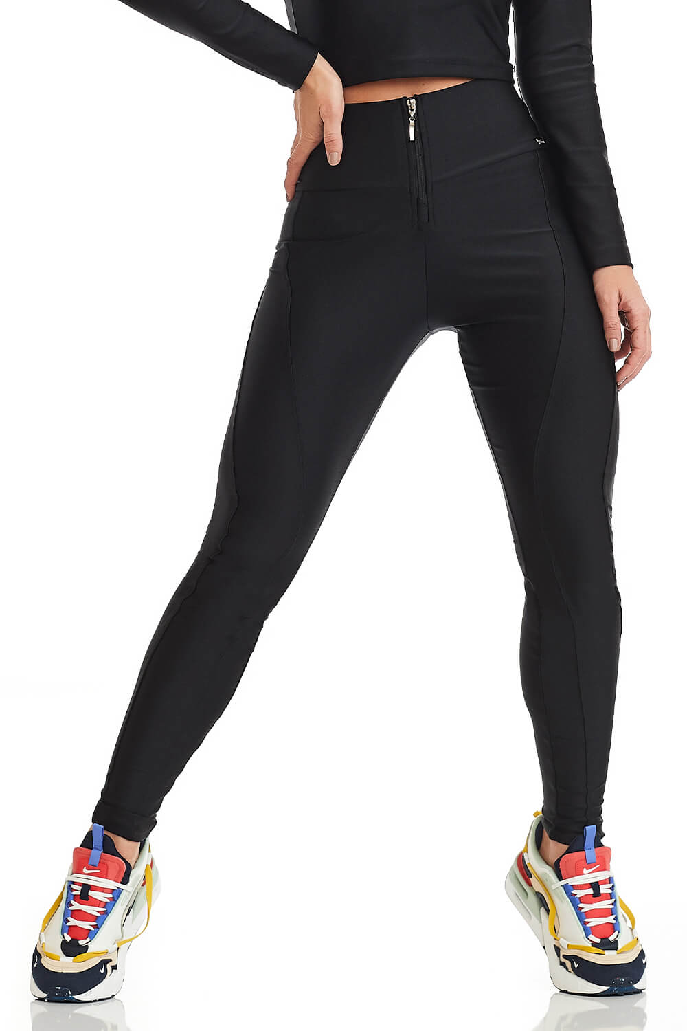 Legging Fashion Zipper Black