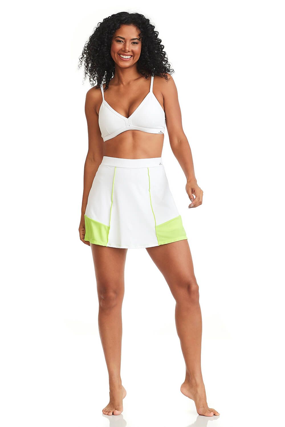 Set Slim Skort Ace White