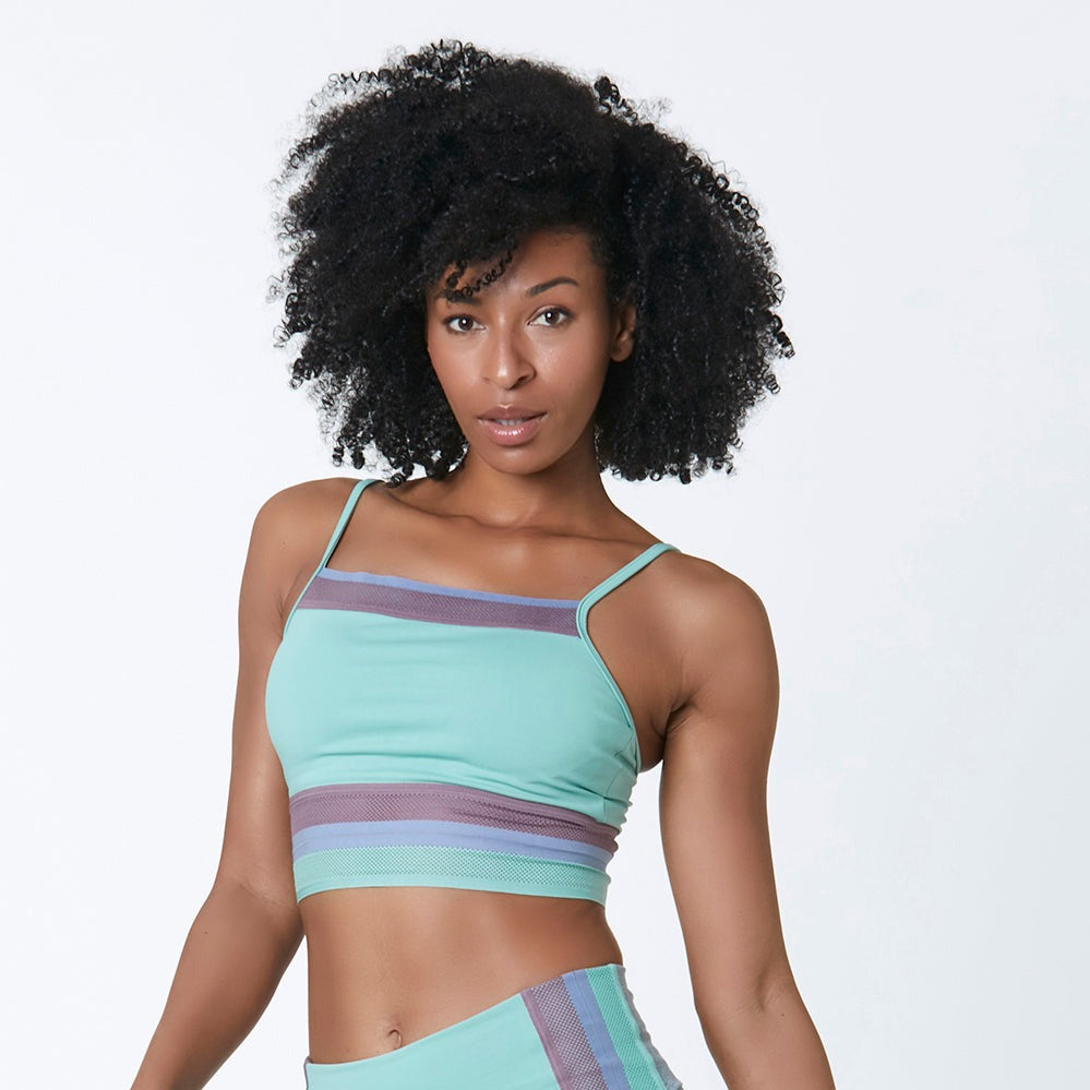Cropped Fitness Herbal Gray/Mint Green