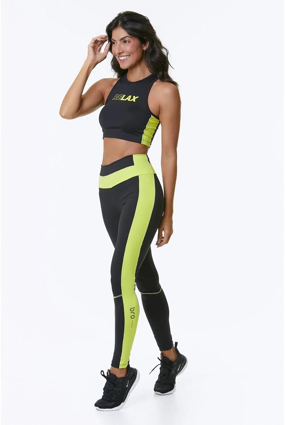 Legging Breathe Black/Neon Green