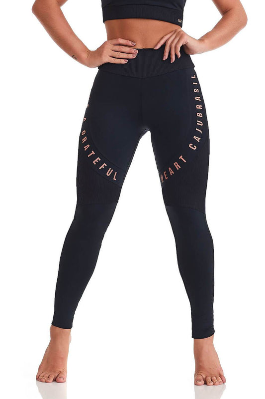 Legging NZ Grateful Black